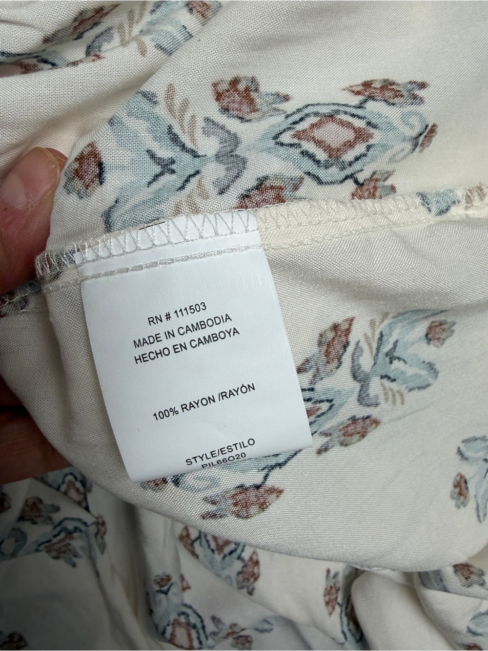 NWT Fig & Flower Tiered Midi Dress Ivory Floral Farmhouse Boho Size S - Picture 11 of 12